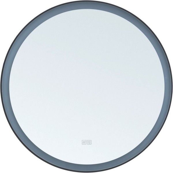 Зеркало круглое Aquanet Тренд D 60 с подсветкой, черное
