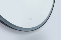 Зеркало круглое Aquanet Тренд D 60 с подсветкой, черное