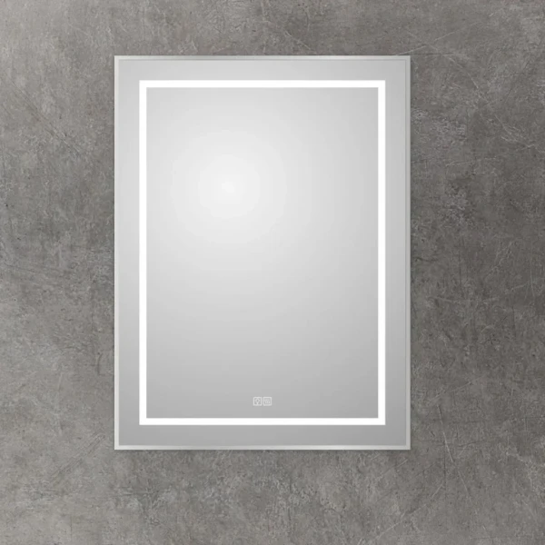 Зеркало BelBagno Kraft 80x60, с подсветкой, с подогревом, сатин