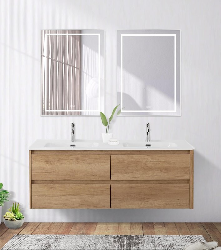 Зеркало BelBagno Kraft 80x60, с подсветкой, с подогревом, сатин