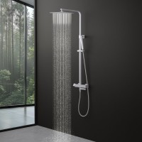 Душевая стойка Timo Tetra-Thermo SX-0169/16 с термостатом, матовая белая