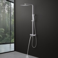 Душевая стойка Timo Tetra-Thermo SX-0169/16 с термостатом, матовая белая