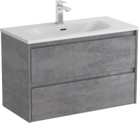 Тумба с раковиной BelBagno Kraft 39 80 cemento grigio, раковина BB-8099-3-80