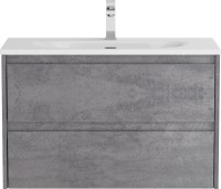 Тумба с раковиной BelBagno Kraft 39 80 cemento grigio, раковина BB-8099-3-80