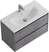 Тумба с раковиной BelBagno Kraft 39 80 cemento grigio, раковина BB-8099-3-80