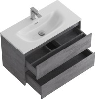 Тумба с раковиной BelBagno Kraft 39 80 cemento grigio, раковина BB-8099-3-80