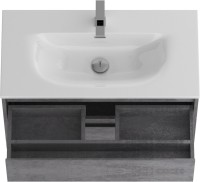 Тумба с раковиной BelBagno Kraft 39 80 cemento grigio, раковина BB-8099-3-80