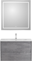 Тумба с раковиной BelBagno Kraft 39 80 cemento grigio, раковина BB-8099-3-80
