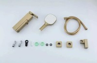 Смеситель для ванны с душем Gappo G17-3 G3217-3 золотой сатин Смеситель для ванны с душем Gappo G17-3 G3217-3 золотой сатин