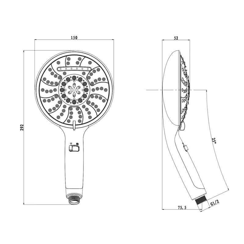 Душевая лейка Olive'S D181 хром