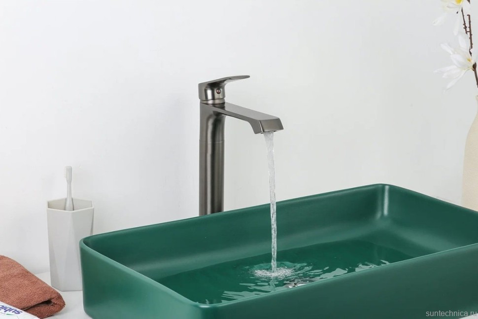 Смеситель для раковины Frap H71-9 F1071-29 оружейная сталь