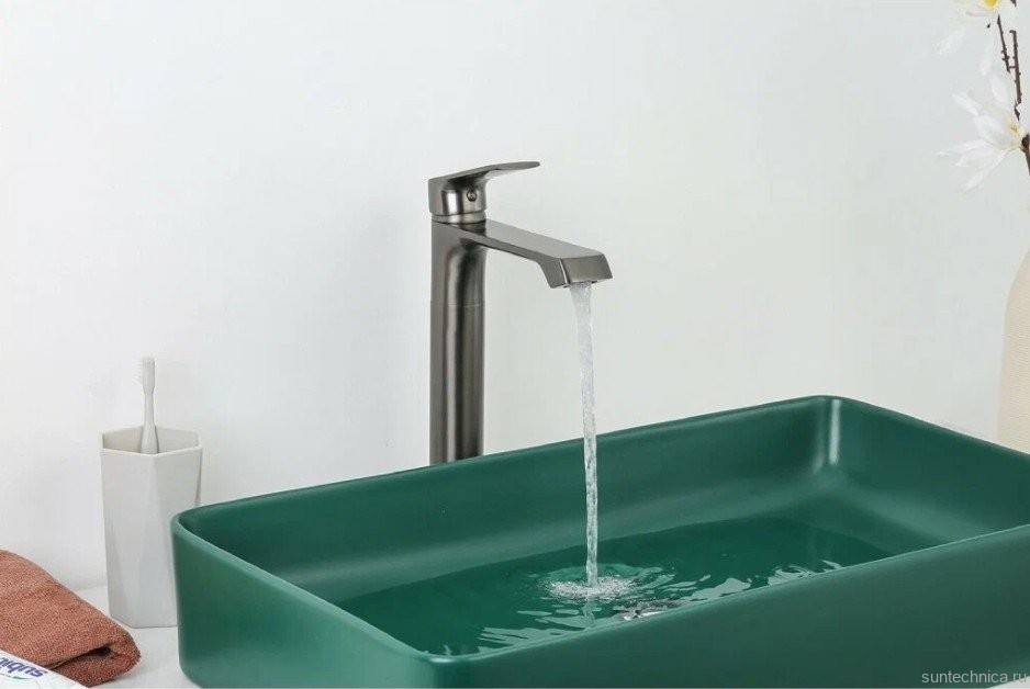 Смеситель для раковины Frap H71-9 F1071-29 оружейная сталь