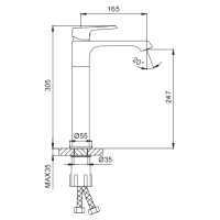 Смеситель для раковины Frap H71-9 F1071-29 оружейная сталь