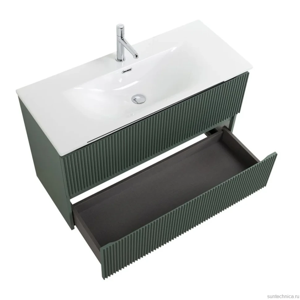 Мебель для ванной комнаты BelBagno Uno-mini 100 подвесная, 2 ящика, матовая еловая