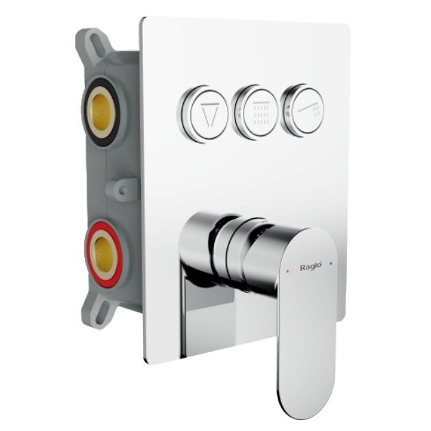 Встраиваемый смеситель для душа и ванны Raglo R50.273 С ВНУТРЕННЕЙ ЧАСТЬЮ, хром