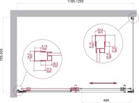 Душевой уголок BelBagno Luce AH-1-120/80-C-Cr профиль хром, стекло прозрачное