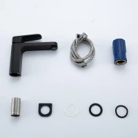 Смеситель для раковины Frap H89 F1089-6 черный Смеситель для раковины Frap H89 F1089-6 черный