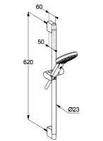 Душевой гарнитур Kludi DIVE X 6961005-00 хром Душевой гарнитур Kludi DIVE X 6961005-00 хром