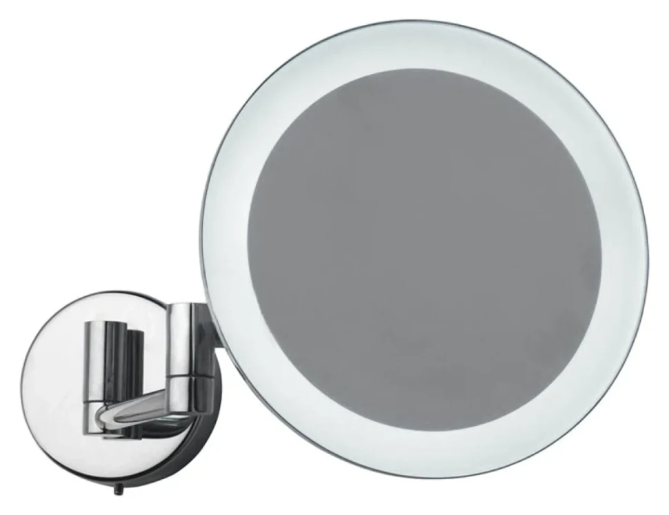 Косметическое зеркало Colombo Design Complementi с подсветкой, телескопическое, поворотное, хром