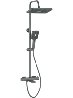 Душевая стойка Haiba HB24537-7 с термостатом, черная