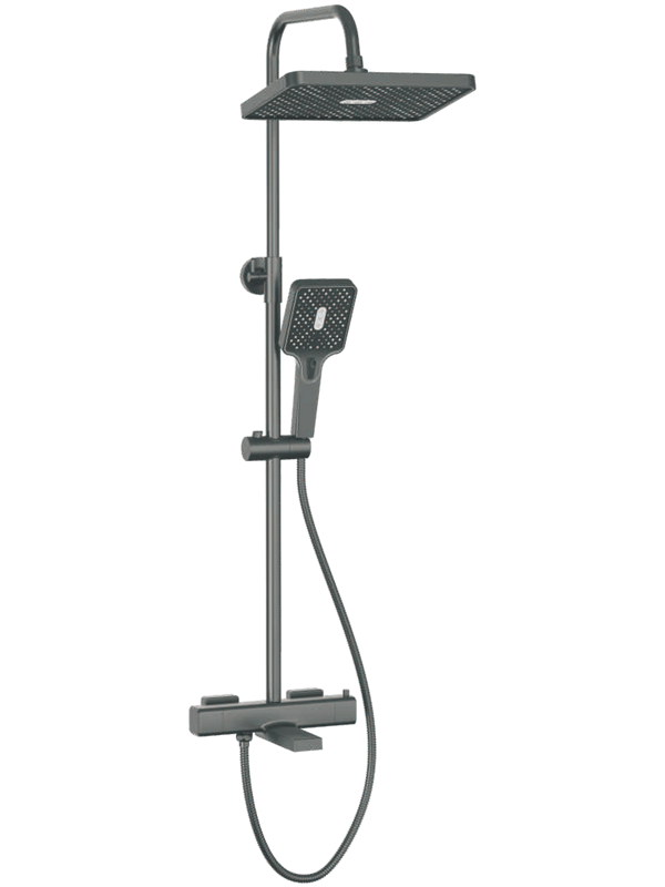 Душевая стойка Haiba HB24537-7 с термостатом, черная