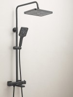 Душевая стойка Haiba HB24537-7 с термостатом, черная