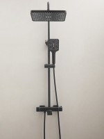 Душевая стойка Haiba HB24537-7 с термостатом, черная