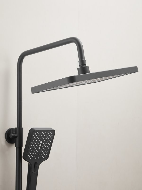 Душевая стойка Haiba HB24537-7 с термостатом, черная