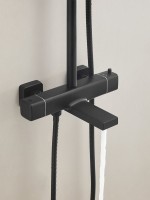 Душевая стойка Haiba HB24537-7 с термостатом, черная