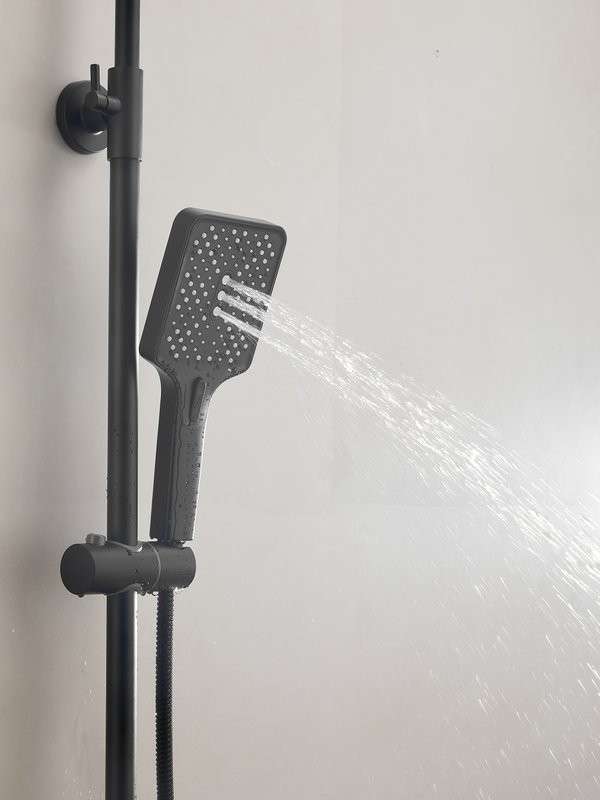 Душевая стойка Haiba HB24537-7 с термостатом, черная