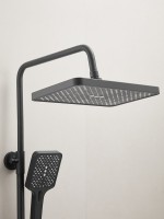 Душевая стойка Haiba HB24537-7 с термостатом, черная