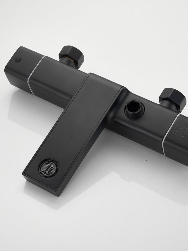 Душевая стойка Haiba HB24537-7 с термостатом, черная