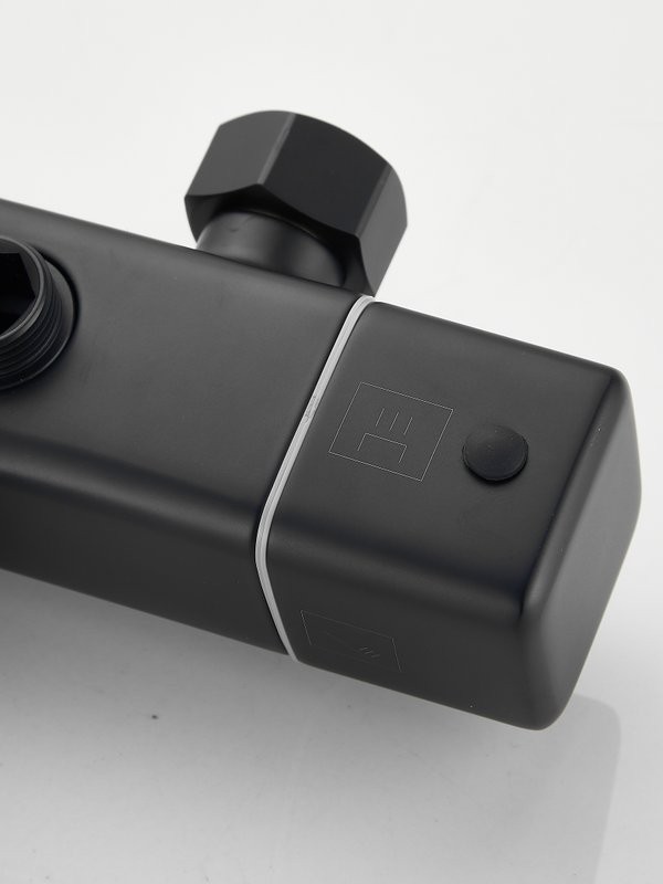 Душевая стойка Haiba HB24537-7 с термостатом, черная