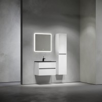 Тумба с раковиной Sancos Urban 70 белый глянец, раковина черная
