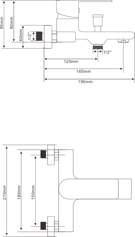 Смеситель для ванны с душем Olive'S Canta CN18201 хром