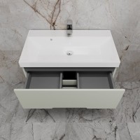 Тумба с раковиной Style Line Матис 80 напольная, олива