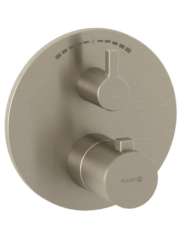 Термостатический смеситель встраиваемый Kludi Nova Fonte 20810N515 С ВНУТРЕННЕЙ ЧАСТЬЮ 88022, брашированный никель PVD