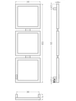 Полотенцесушитель электрический Сунержа Этюд E 30-0844-1030 105x35 см, подключение слева, матовый белый