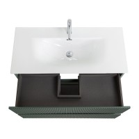 Тумба с раковиной BelBagno Uno 100 подвесная, 2 ящика, матовая еловая