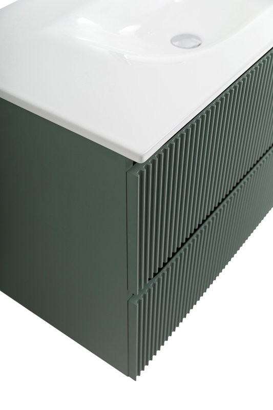 Тумба с раковиной BelBagno Uno 100 подвесная, 2 ящика, матовая еловая