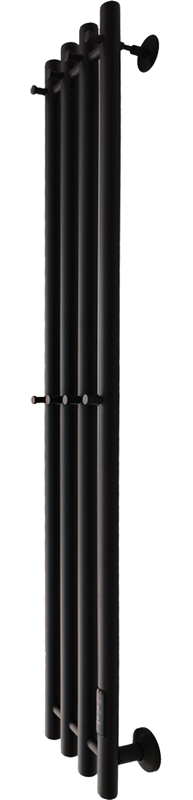 Полотенцесушитель электрический Маргроид Inaro 120х18 R, с крючками, черный матовый