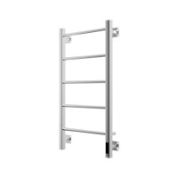 Полотенцесушитель электрический Grota Simple K 430х800 NP EL 80x45 см, подключение справа, слева, скрытое подключение справа, глянцевый хром, лесенка