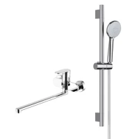 Смеситель с длинным изливом для ванны AQUATEK Ника AQ1833CR хром Смеситель с длинным изливом для ванны AQUATEK Ника AQ1833CR хром