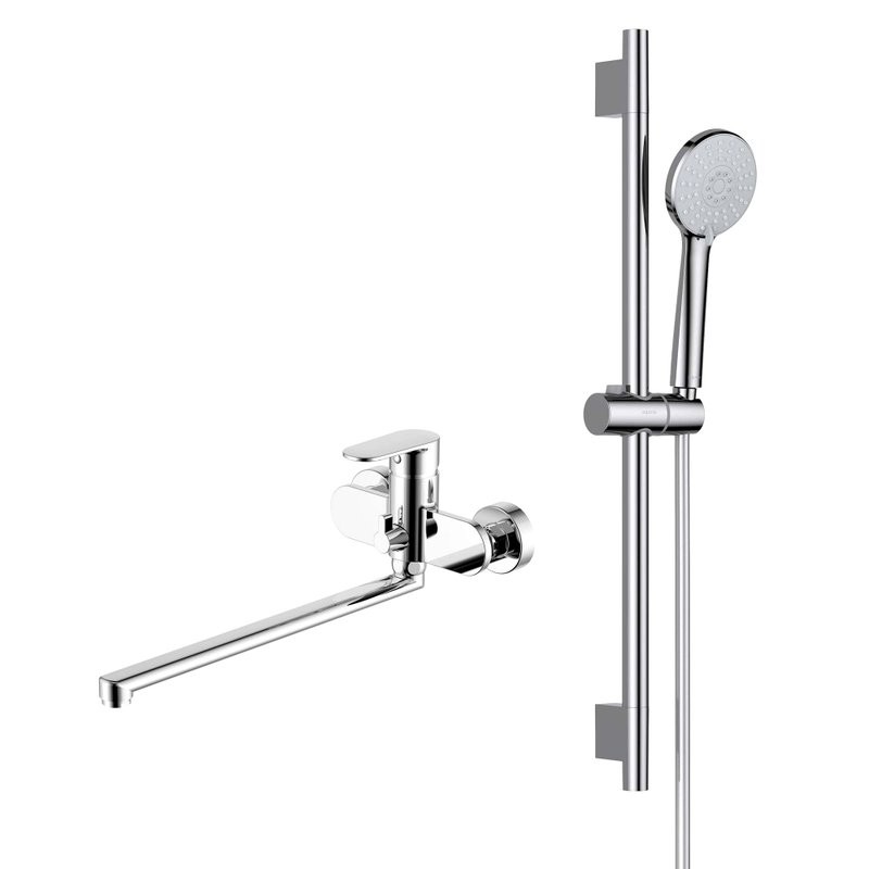 Смеситель с длинным изливом для ванны AQUATEK Ника AQ1833CR хром