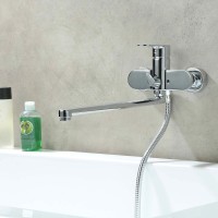 Смеситель с длинным изливом для ванны AQUATEK Ника AQ1833CR хром