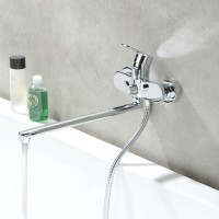 Смеситель с длинным изливом для ванны AQUATEK Ника AQ1833CR хром