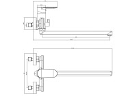 Смеситель с длинным изливом для ванны AQUATEK Ника AQ1833CR хром