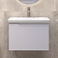 Тумба с раковиной Vigo Neo 60 подвесная, 1 ящик, матовая белая