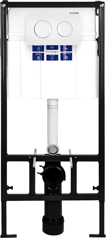 Комплект Инсталляция BETTOSERB Sava Fix Slim 40006456 + Кнопка Cool 40006466 цвет белый глянец