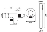 Душевой гарнитур Plumberia Selection Shower HST3018CS брашированный хром